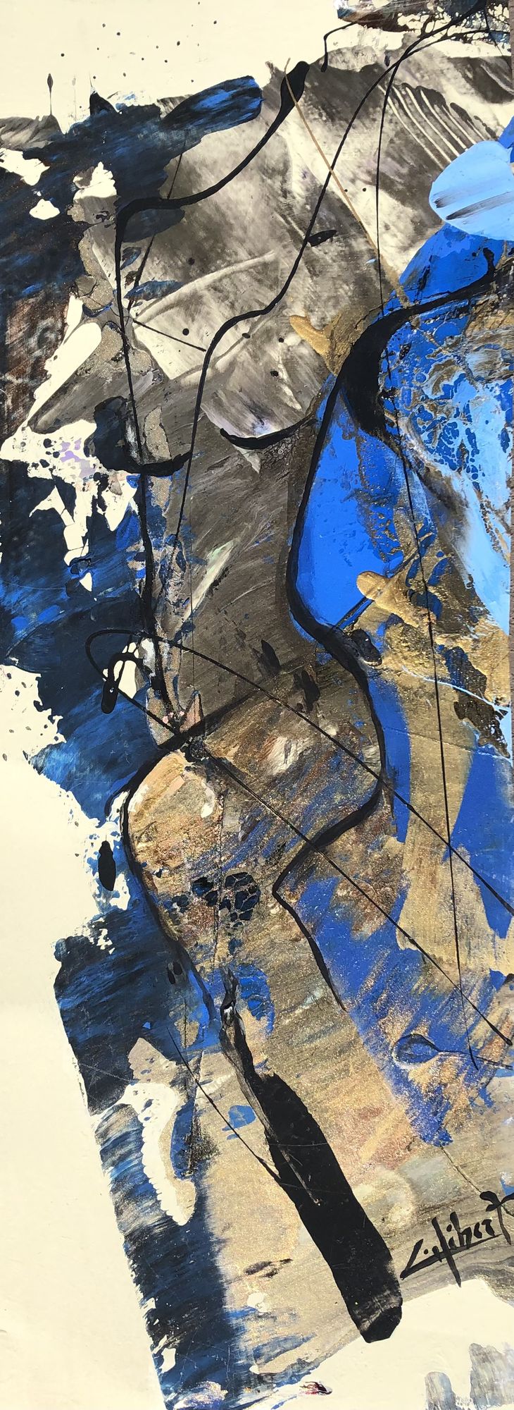 Untitled, mixed media on metal